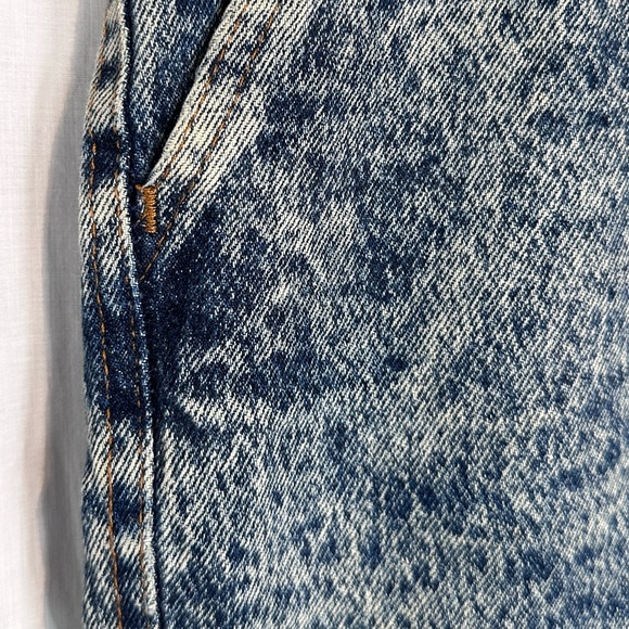 SUNSET BLUES - VINTAGE 80s Women's Jeans Sz 16 TALL High Waist - ACID WASH BLUE - Picture 11 of 13